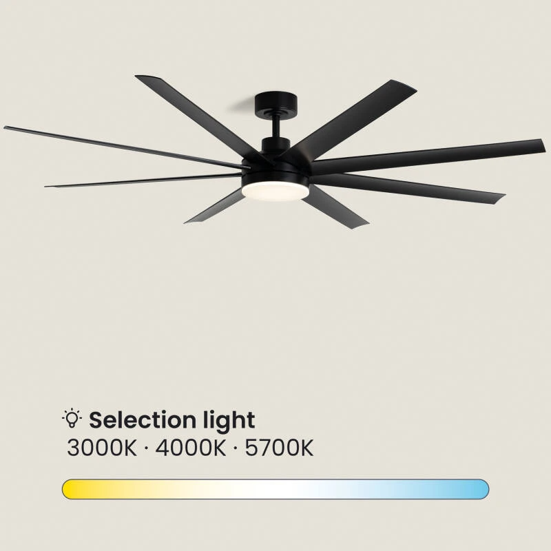 Cool Breeze Isberg Ventilador de techo con luz, Mando a distancia, Blanco