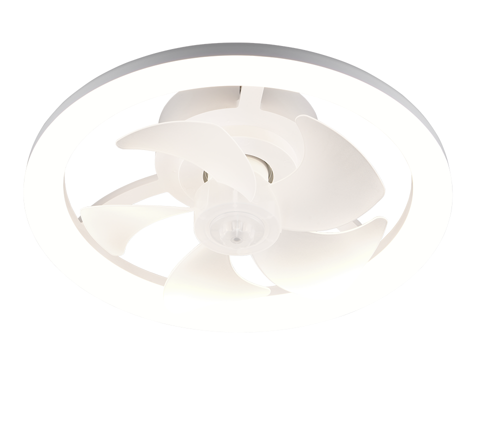 Fantiluxe Selma Ventilador de techo, Ø40 cm, Mando a distancia, Blanco