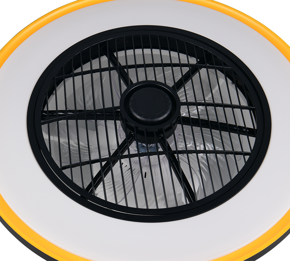 Fantiluxe Tilde Ventilador de techo, Ø55 cm, Mando a distancia, Negro / Oro