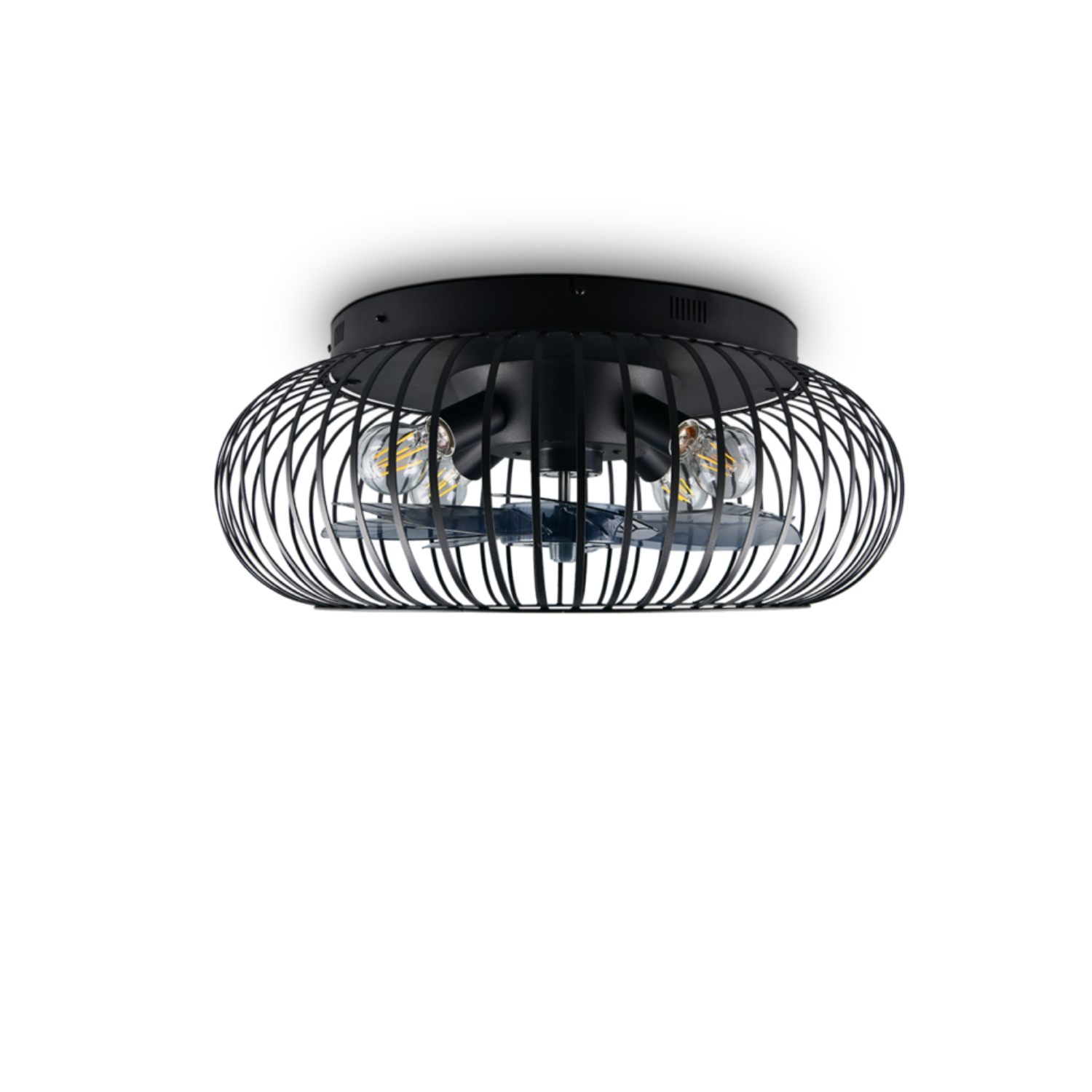 Fantiluxe Agnes Ventilador de techo, Ø61 cm, Mando a distancia, Negro