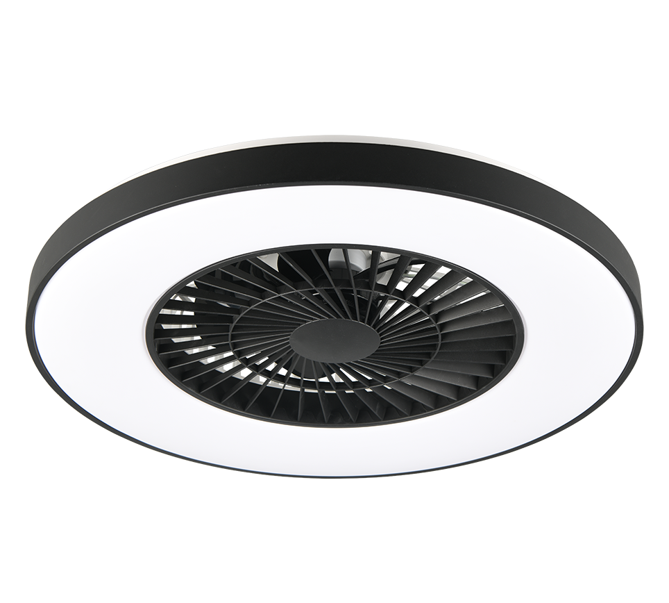 Fantiluxe Magnus Ventilador de techo, Ø58 cm, Mando a distancia, Negro