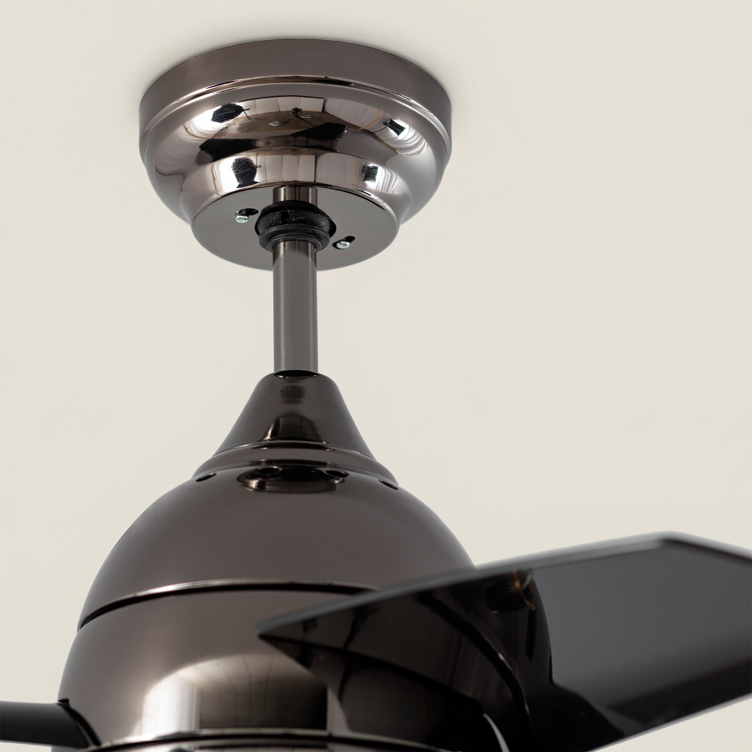 Fantiluxe Isak Ventilador de techo, Ø66 cm, Mando a distancia, Negro