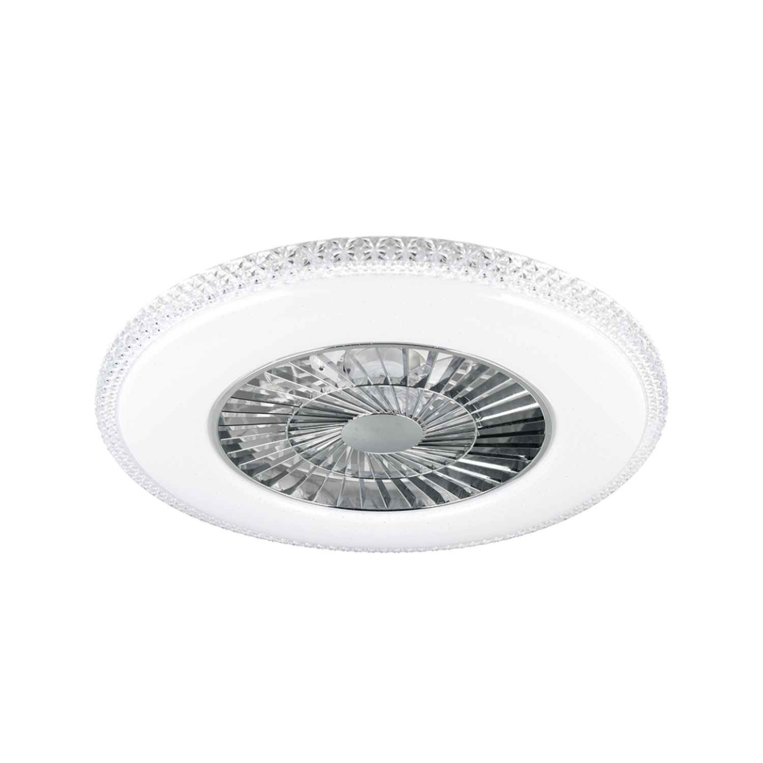 Fantiluxe Tove Ventilador de techo, Ø60 cm, Mando a distancia, Cromo