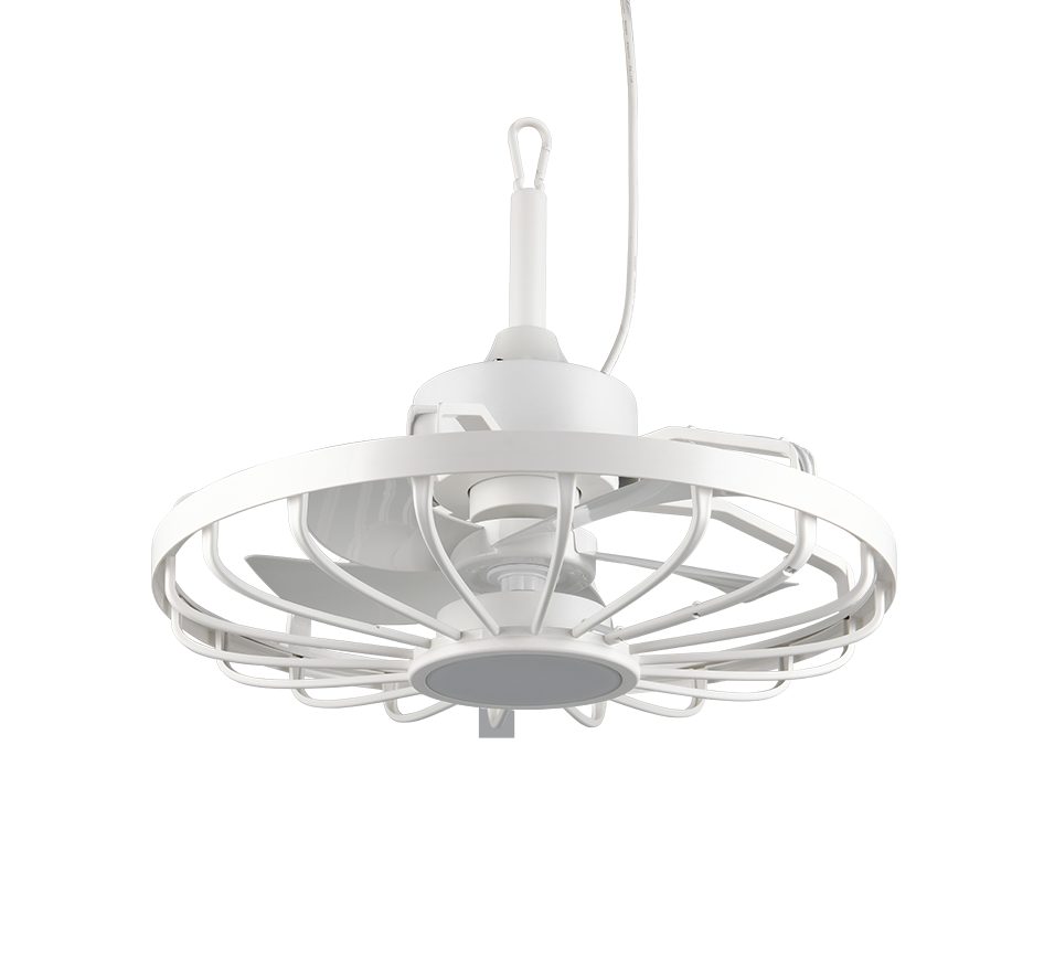 Fantiluxe Saga Ventilador de techo, Ø51 cm, Mando a distancia, Blanco