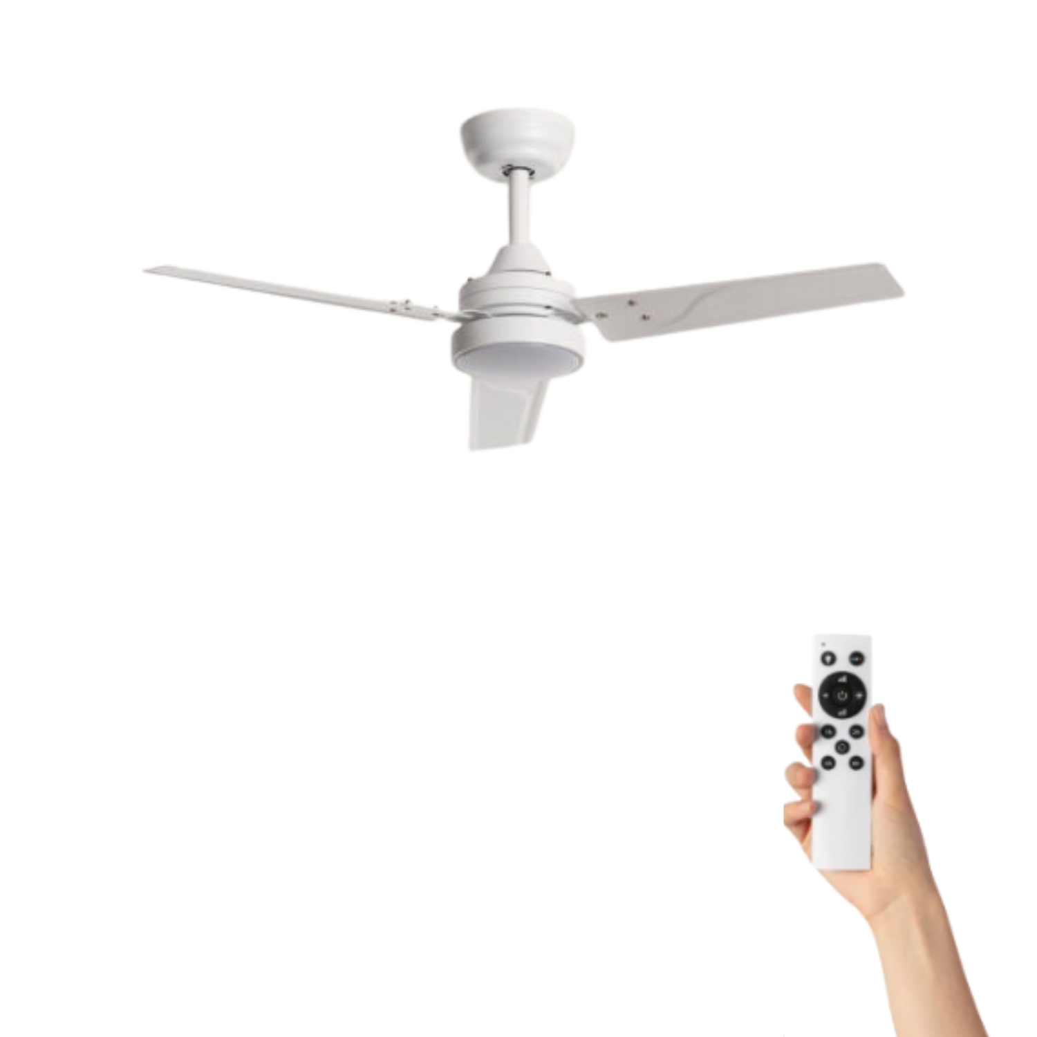 Fantiluxe Kallberg Ventilador de techo, Ø105 cm, Mando a distancia, Blanco