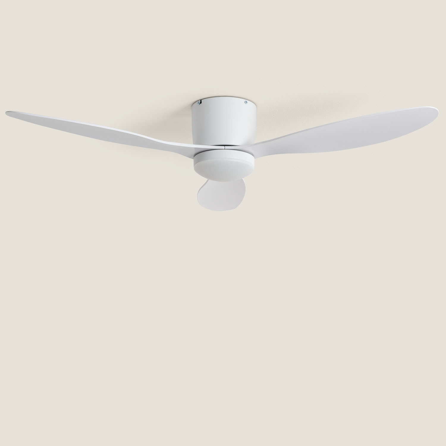 Fantiluxe Nils Ventilador de techo, Ø132 cm, Mando a distancia, Blanco