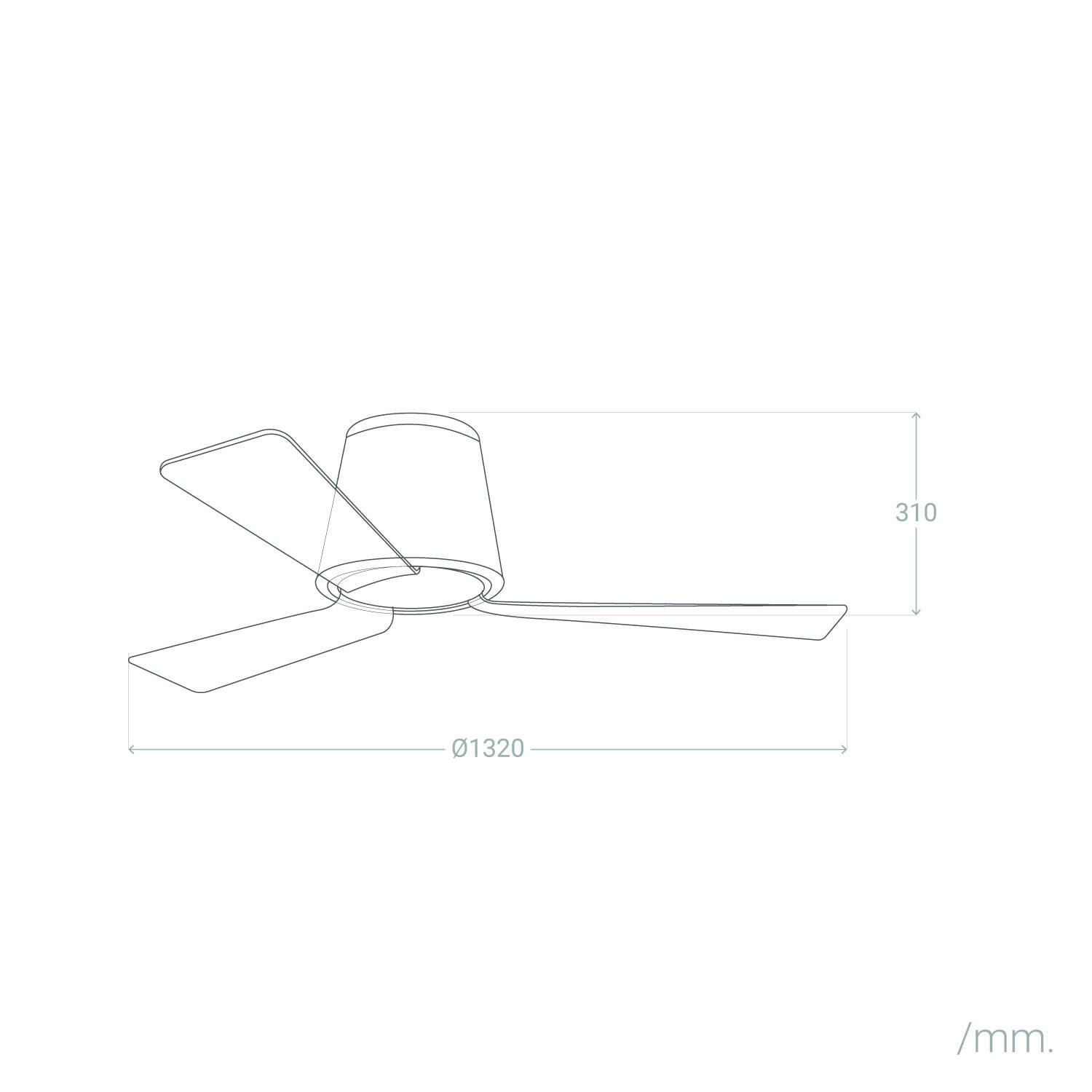Ventiluxe Ahlgren Ventilador de techo, Ø132 cm, Mando a distancia, Blanco