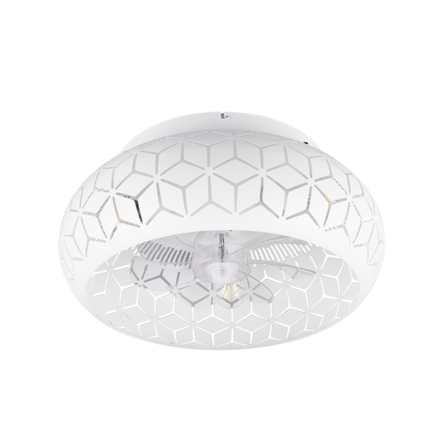 Fantiluxe Kasper Ventilador de techo, Ø50 cm, Mando a distancia, Blanco