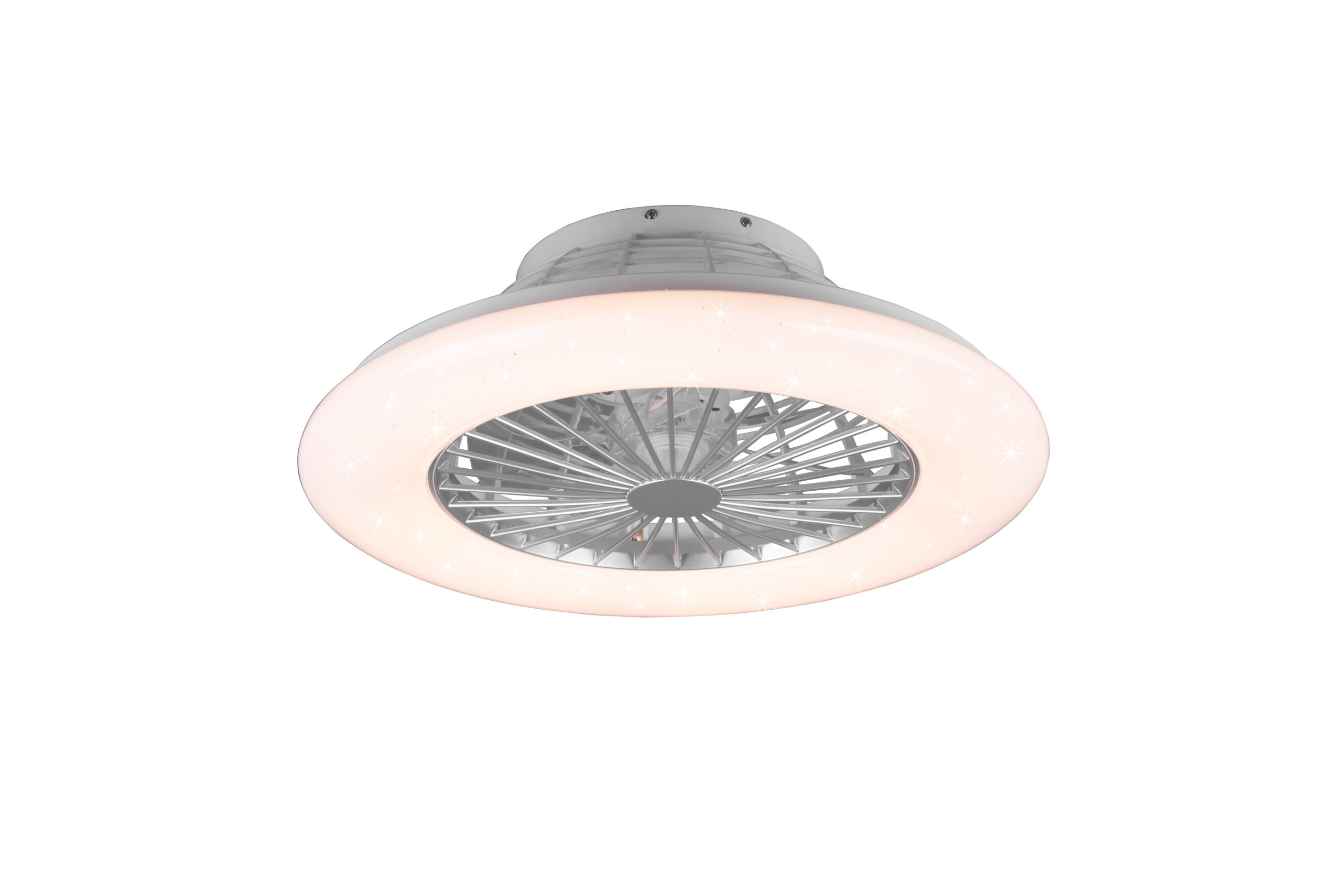 Fantiluxe Strulsand Ventilador de techo, Ø49 cm, Mando a distancia, Cromo