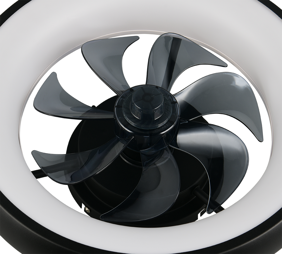Fantiluxe Saga Ventilador de techo, Ø40 cm, Mando a distancia, Negro