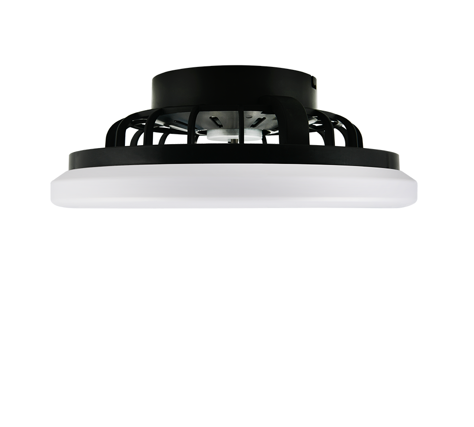 Fantiluxe Ingrid Ventilador de techo, Ø38 cm, Mando a distancia, Negro