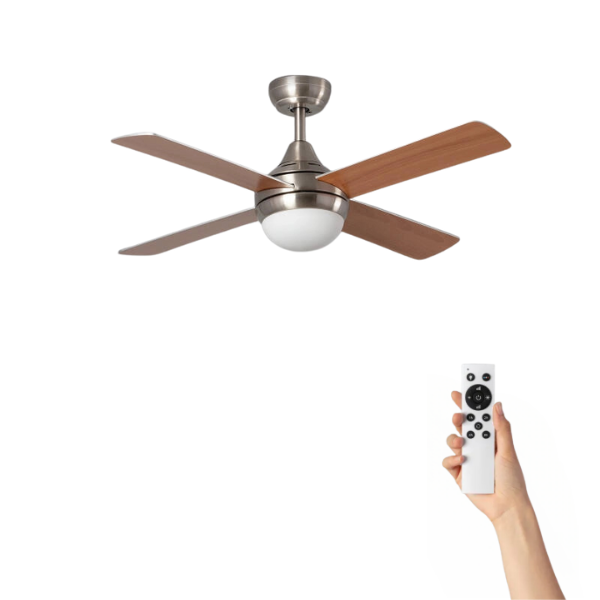 Ventiluxe Armin Ventilador de techo con luz, Ø110 cm, Mando a distancia, aspecto madera