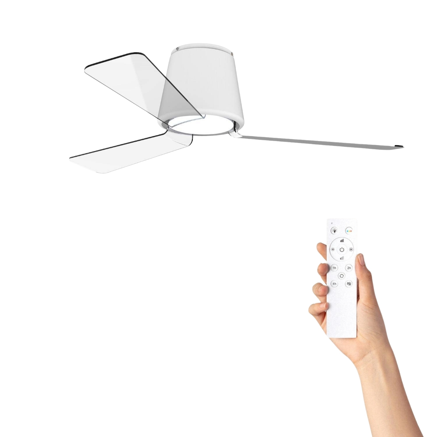 Ventiluxe Ahlgren Ventilador de techo, Ø132 cm, Mando a distancia, Blanco