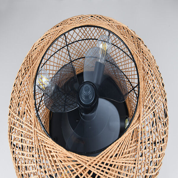 Cool Breeze Sander Ventilador de techo con luz, ØØ50cm cm, Mando a distancia, Marrón