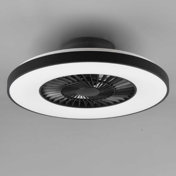 Cool Breeze Marita Ventilador de techo con luz, Ø58 cm, Mando a distancia, Negro