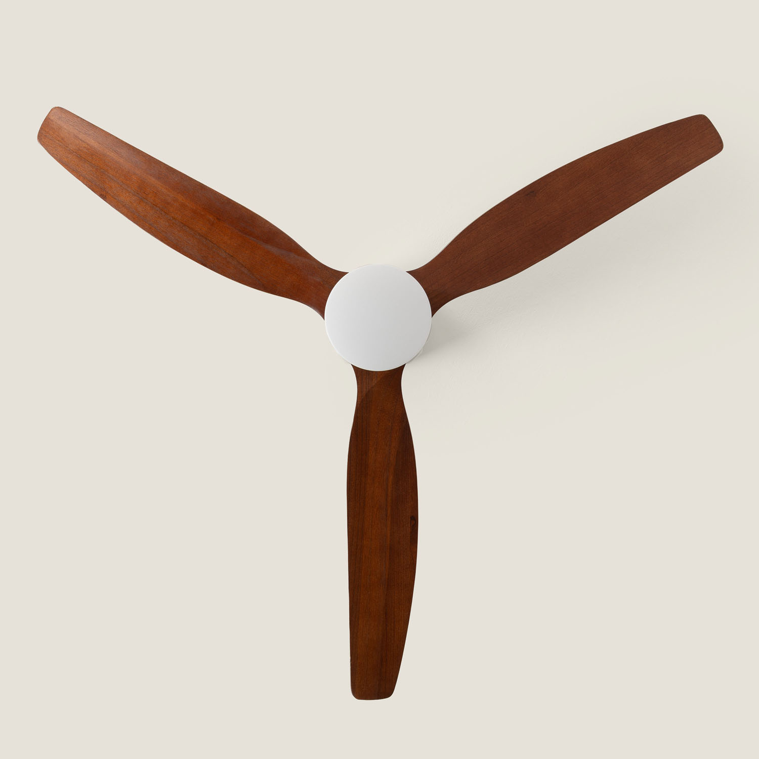 Fantiluxe Esmay Ventilador de techo, Ø132 cm, Mando a distancia, Beige / aspecto madera oscura