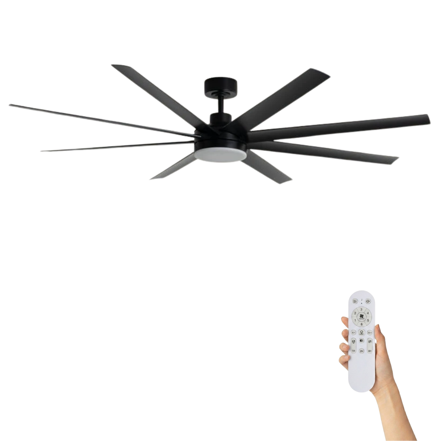Cool Breeze Isberg Ventilador de techo con luz, Mando a distancia, Blanco