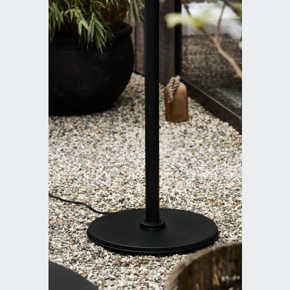 Calefactor eléctrico de pie para terraza con infrarrojos y altura regulable
