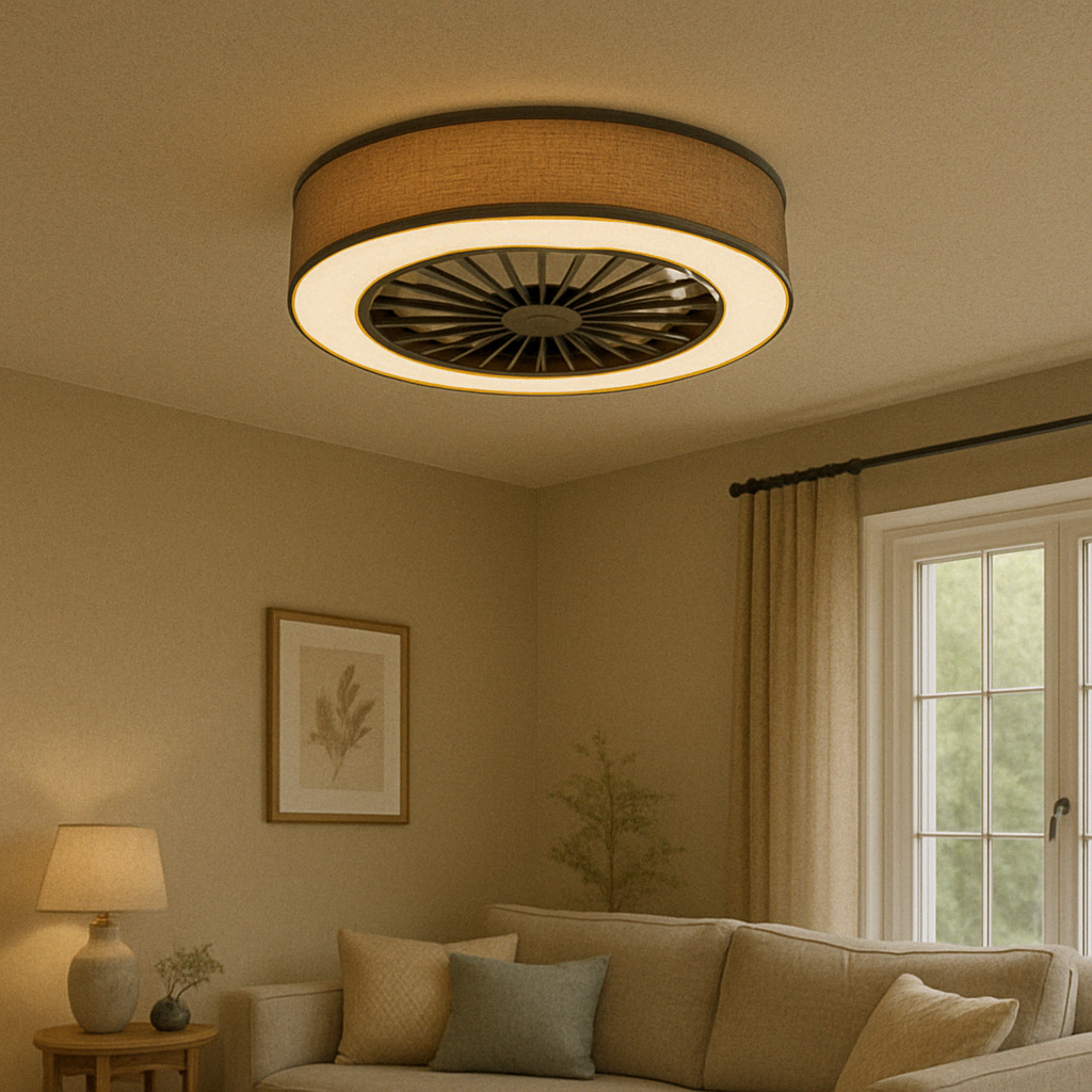 Fantiluxe Fersend Ventilador de techo, Ø48,5 cm, Mando a distancia, Gris