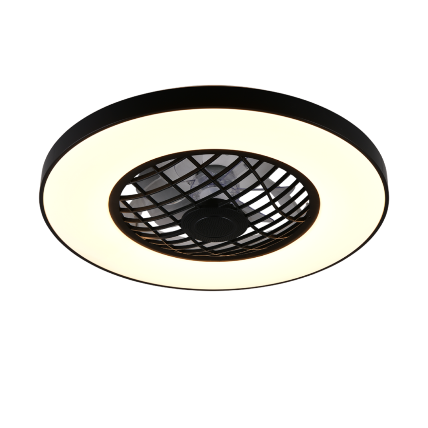 Fantiluxe Halldor Ventilador de techo, Ø59 cm, Mando a distancia, Negro