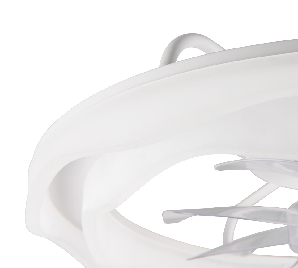 Fantiluxe Greta Ventilador de techo, Ø50 cm, Mando a distancia, Blanco