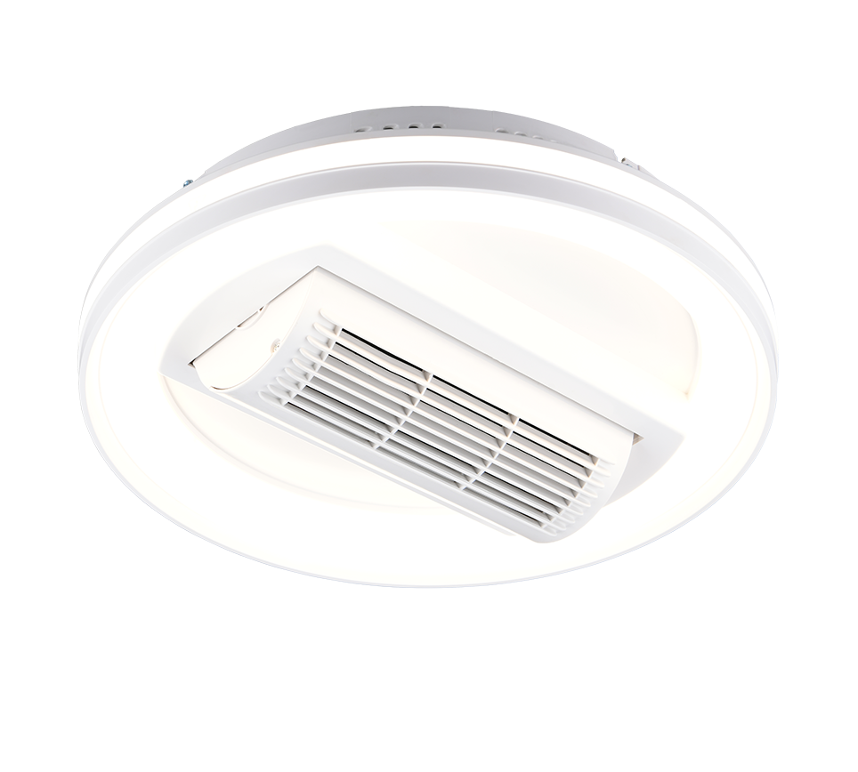 Fantiluxe Oskar Ventilador de techo, Ø48 cm, Mando a distancia, Blanco