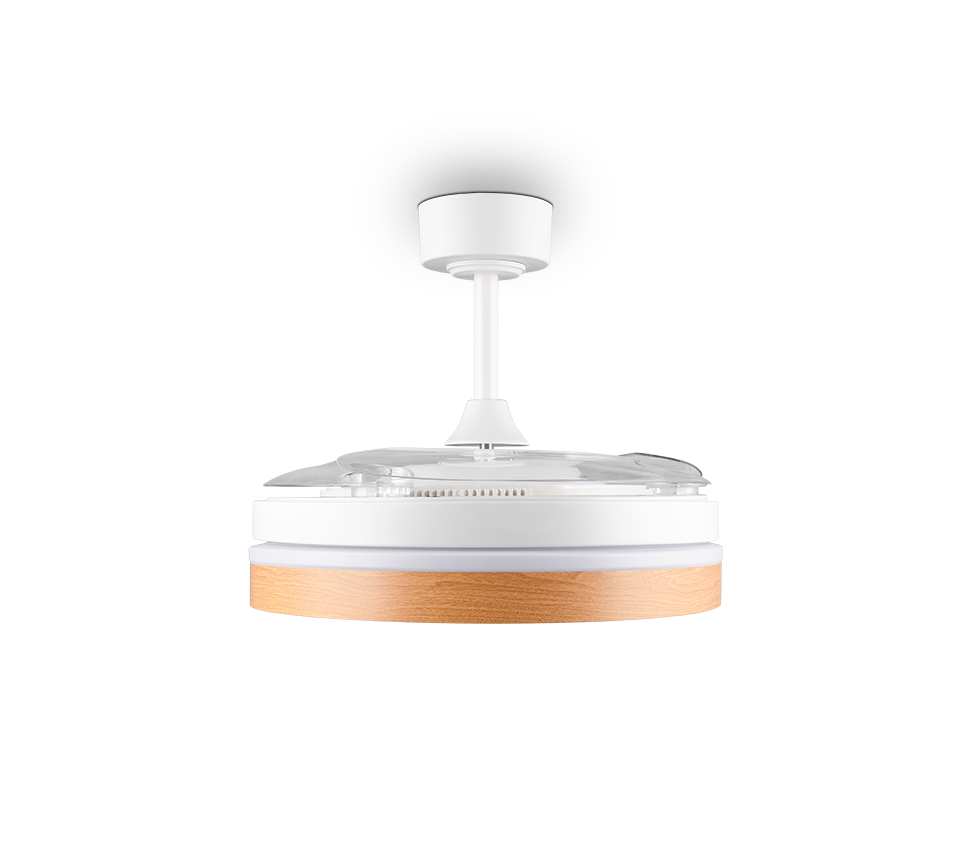 Fantiluxe Anders Ventilador de techo, Ø106 cm, Mando a distancia, Blanco