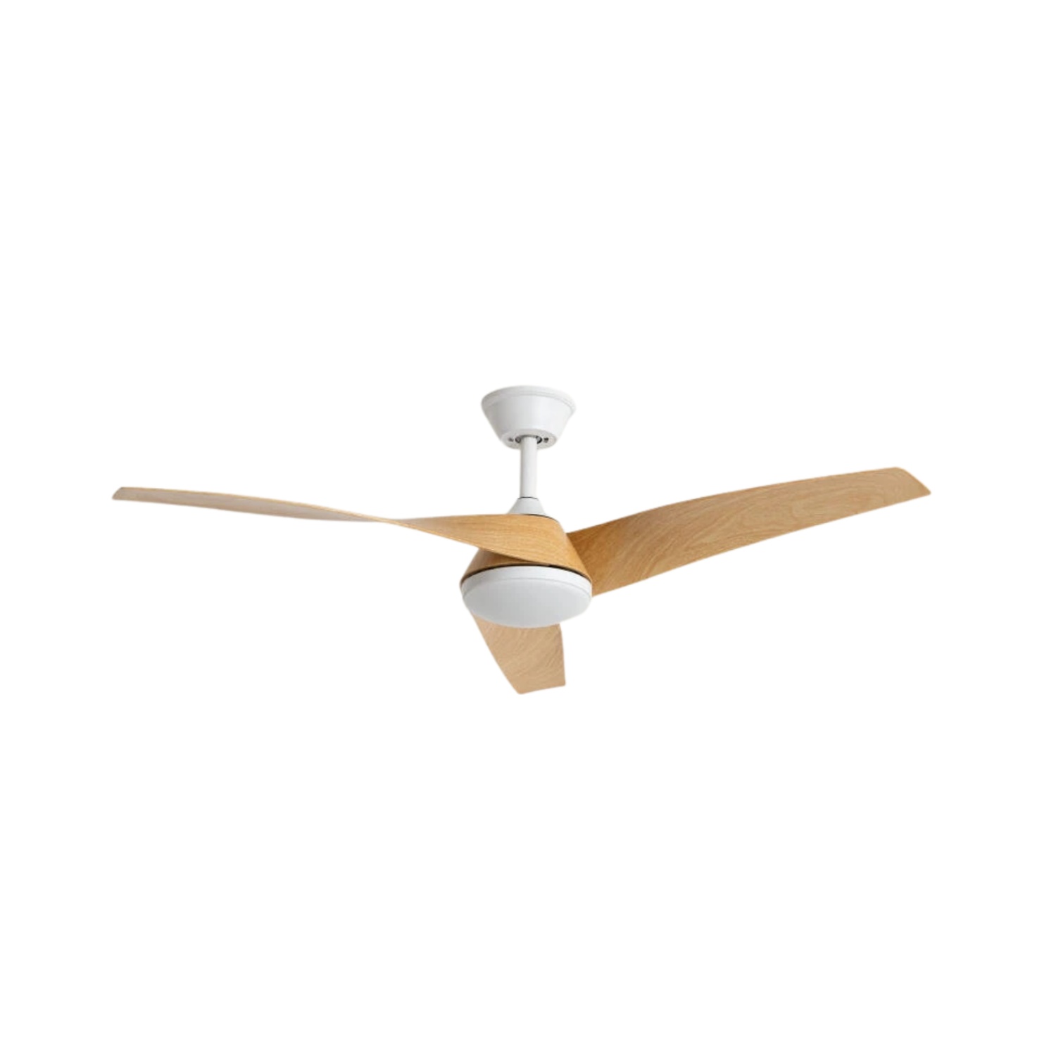 Fantiluxe Felix Ventilador de techo, Ø132 cm, Mando a distancia, Blanco / aspecto madera
