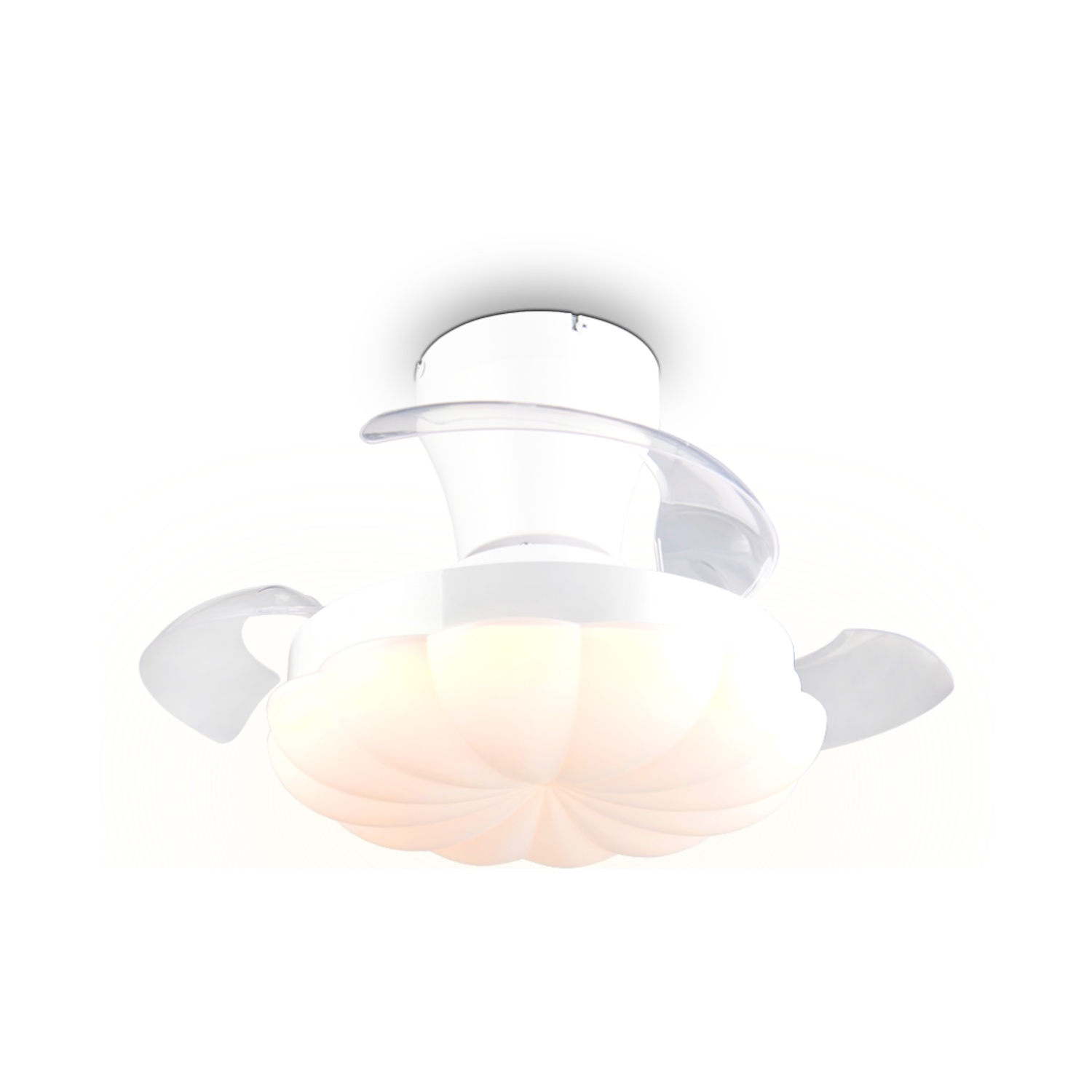 Fantiluxe Ingrid Ventilador de techo, Ø60 cm, Mando a distancia, Blanco
