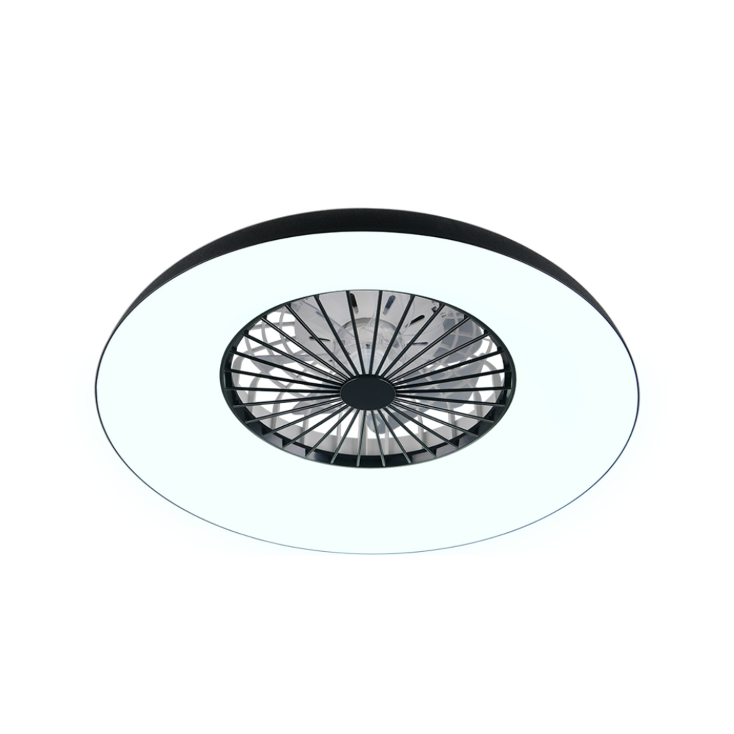 Fantiluxe Espen Ventilador de techo, Ø60 cm, Mando a distancia, Negro