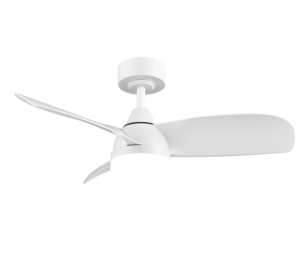 Fantiluxe Ingrid Ventilador de techo, Ø90 cm, Mando a distancia, Blanco