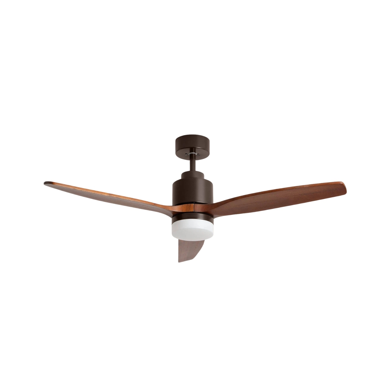 Fantiluxe Tarek Ventilador de techo, Ø132 cm, Mando a distancia + aplicación móvil, Marrón / aspecto madera oscura