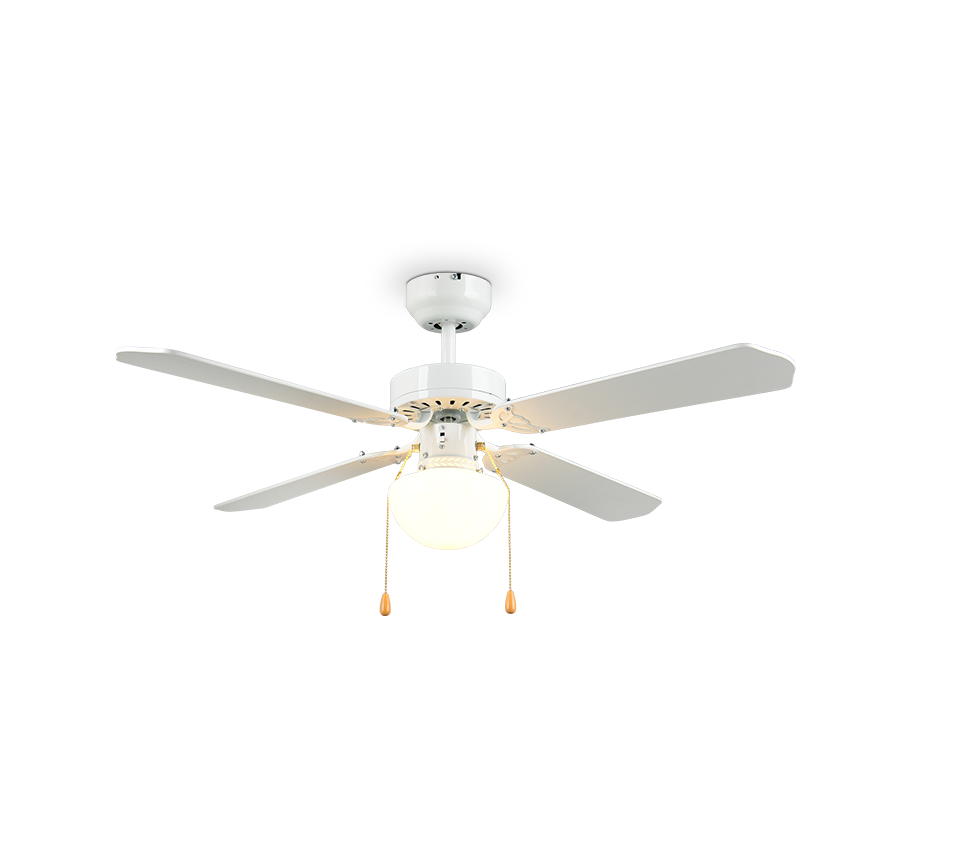 Fantiluxe Jonas Ventilador de techo, Ø106,5 cm, Mando a distancia, Blanco