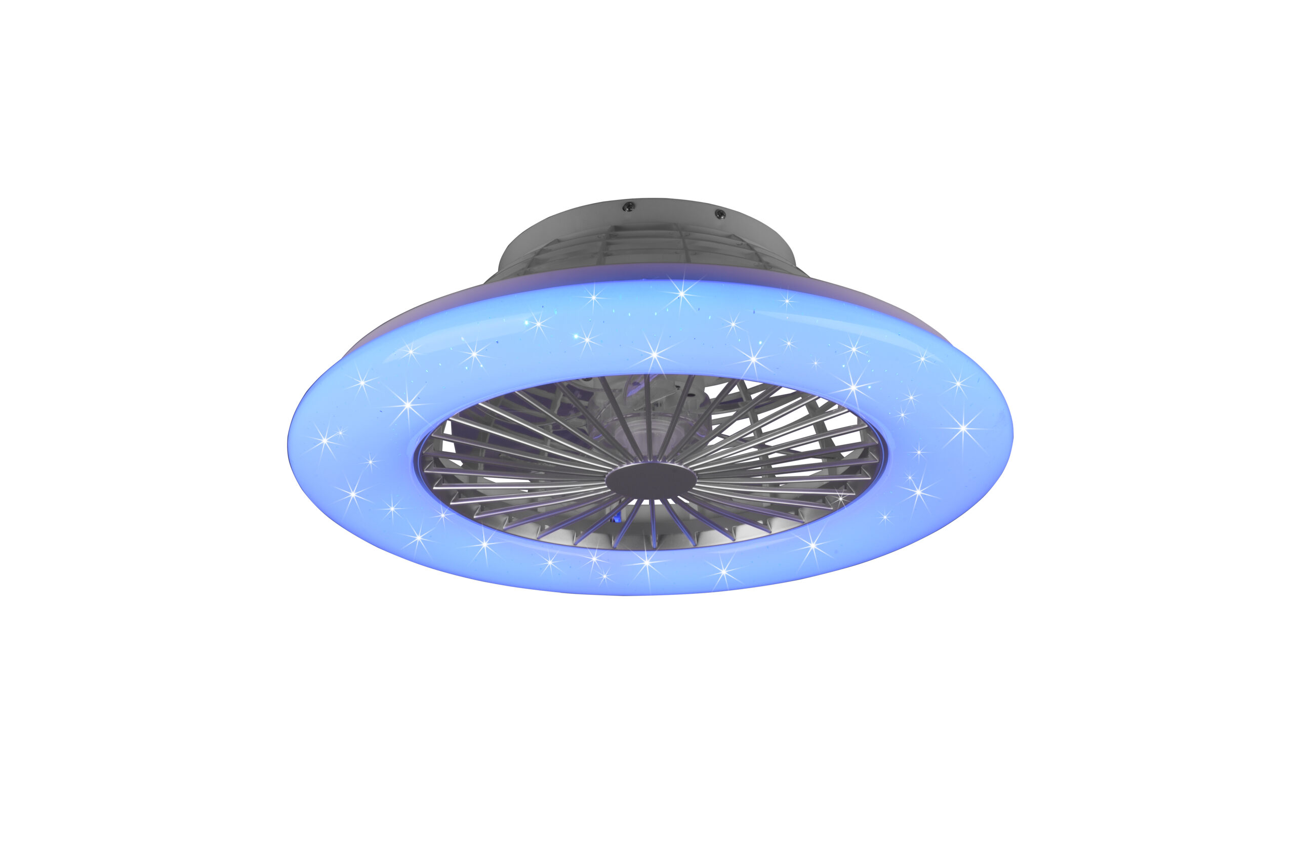 Fantiluxe Strulsand Ventilador de techo, Ø49 cm, Mando a distancia, Cromo
