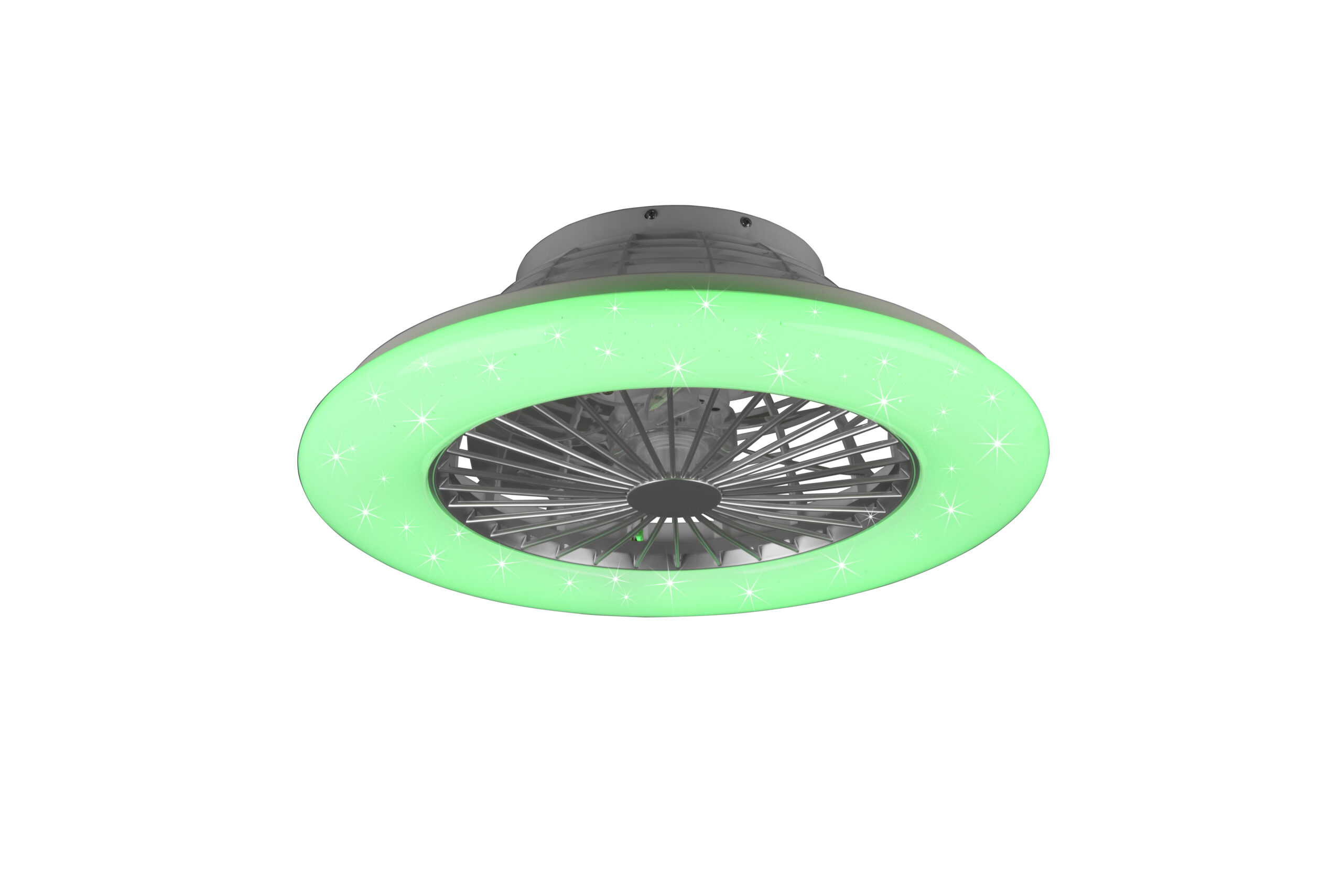 Fantiluxe Strulsand Ventilador de techo, Ø49 cm, Mando a distancia, Cromo