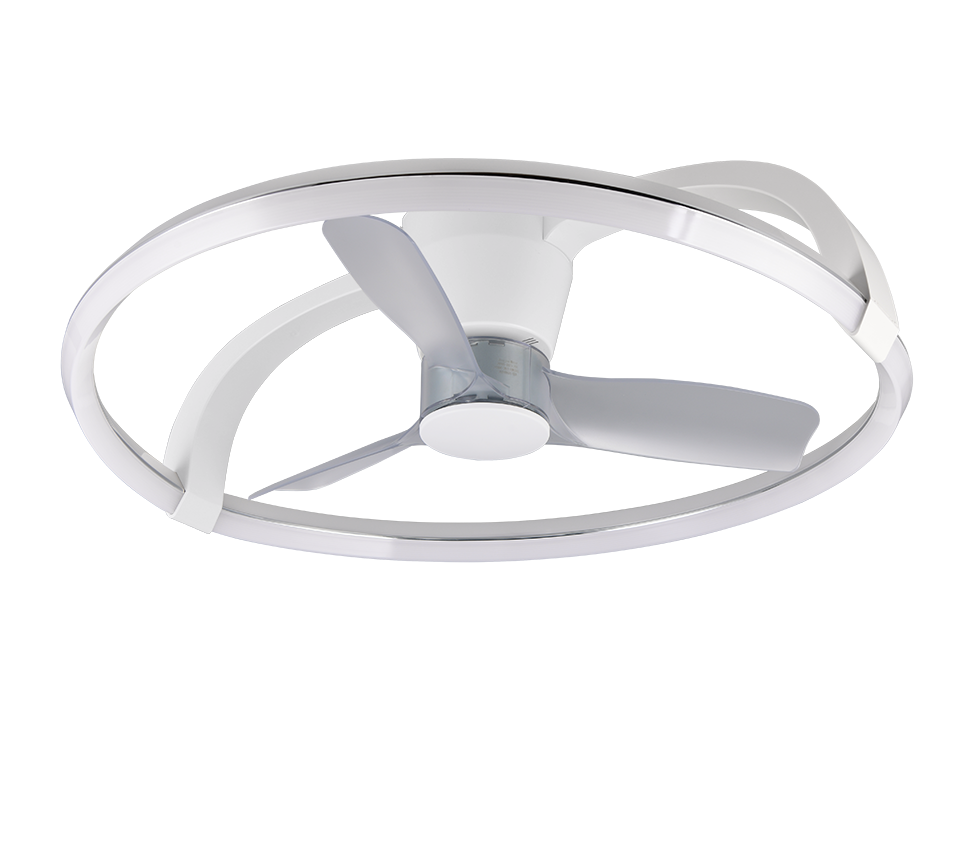Fantiluxe Astrid Ventilador de techo, Ø73,5 cm, Mando a distancia, Blanco