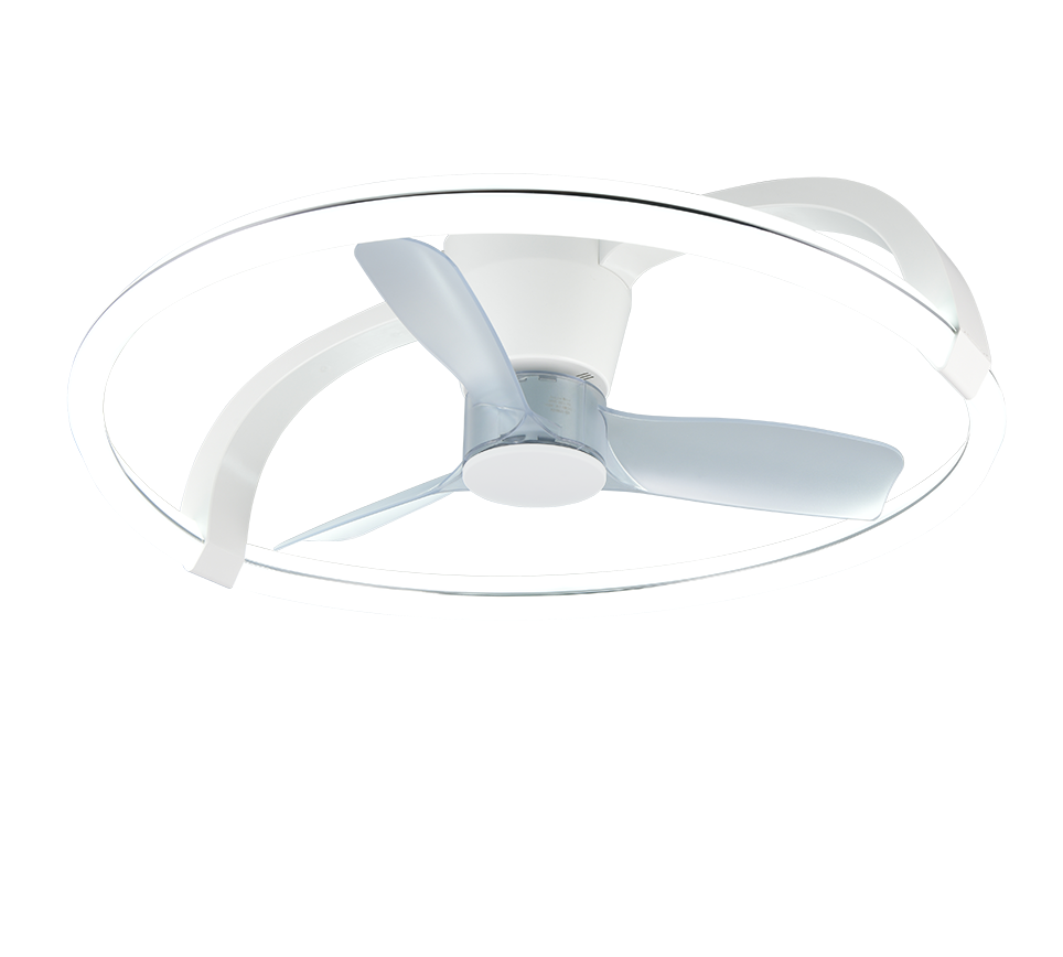 Fantiluxe Astrid Ventilador de techo, Ø73,5 cm, Mando a distancia, Blanco