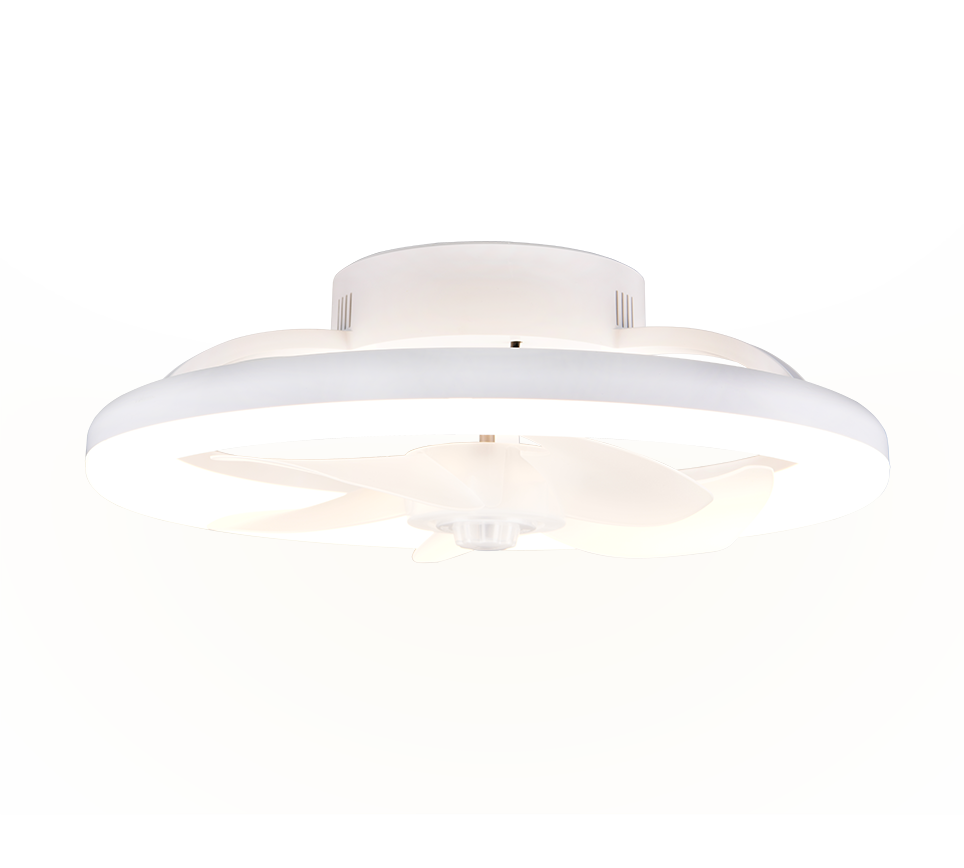 Fantiluxe Selma Ventilador de techo, Ø40 cm, Mando a distancia, Blanco