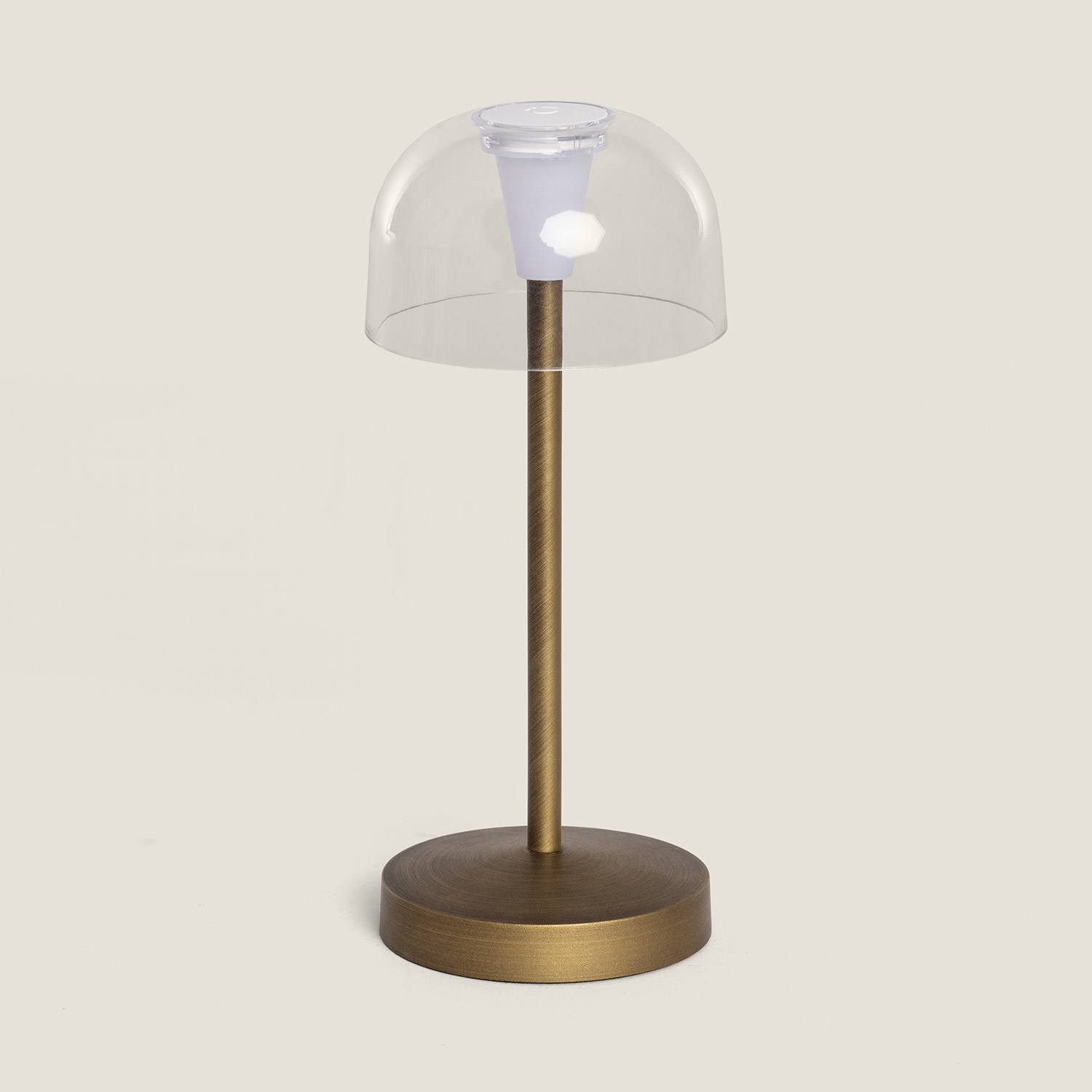 Ventiluxe Ricci Lámpara de mesa recargable, Ø80 cm, Control táctil, Latón