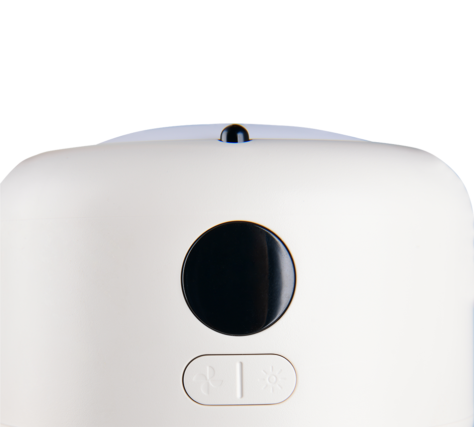 Fantiluxe Anders Ventilador de techo, Ø27 cm, Mando a distancia, Blanco