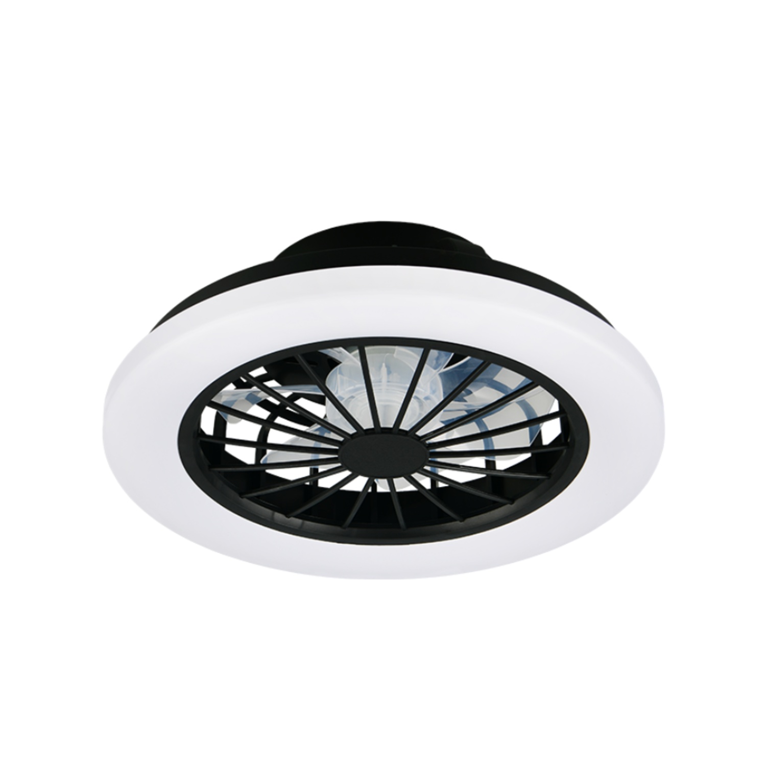 Fantiluxe Ingrid Ventilador de techo, Ø38 cm, Mando a distancia, Negro