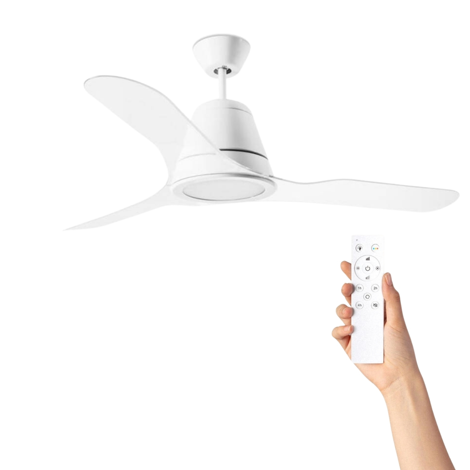 Ventiluxe Backlund Ventilador de techo, Ø132 cm, Mando a distancia, Blanco