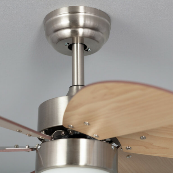 Orejo Ventilador de techo, ØØ81cm cm, Mando a distancia, aspecto madera