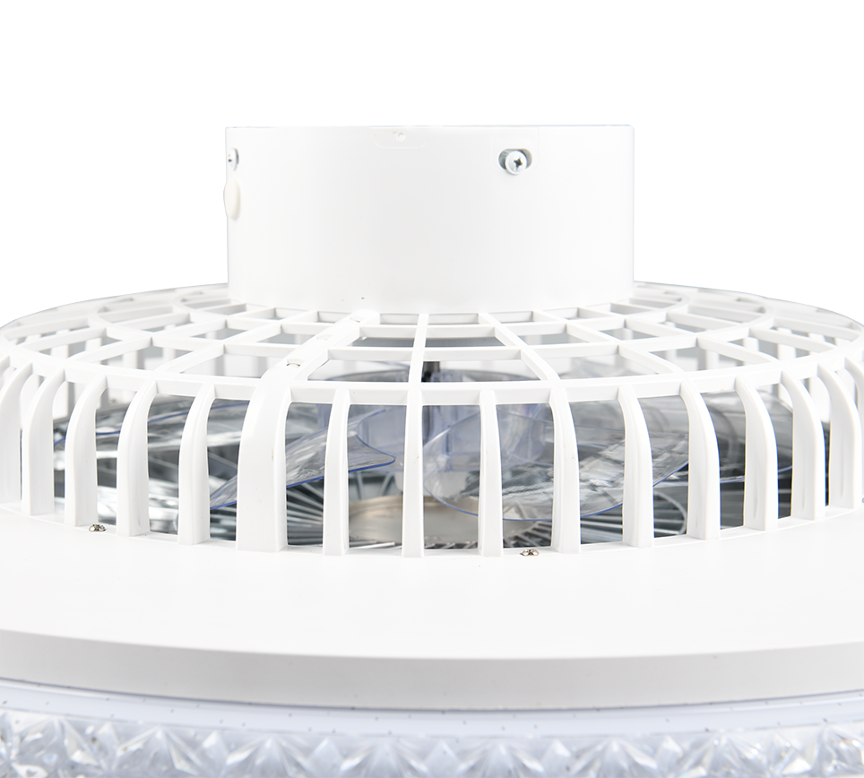 Fantiluxe Tove Ventilador de techo, Ø60 cm, Mando a distancia, Cromo