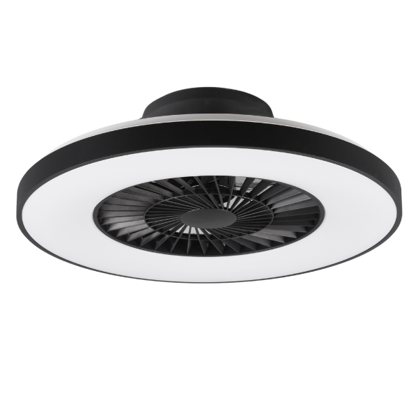 Cool Breeze Marita Ventilador de techo con luz, Ø58 cm, Mando a distancia, Negro
