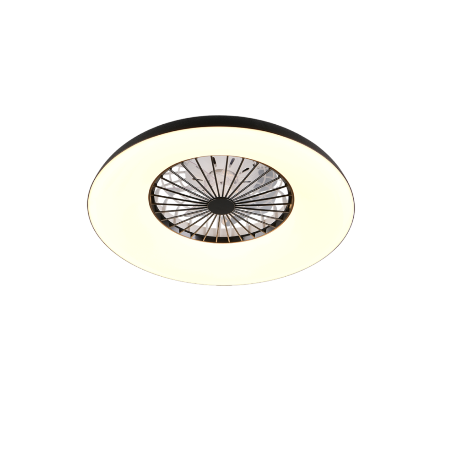 Fantiluxe Espen Ventilador de techo, Ø60 cm, Mando a distancia, Negro