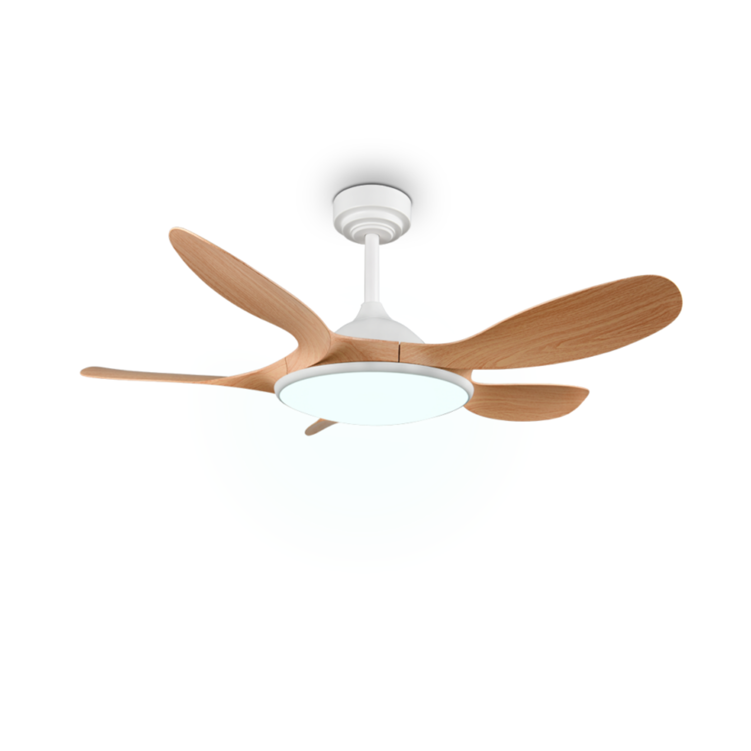 Fantiluxe Brynja Ventilador de techo, Ø108 cm, Mando a distancia, aspecto madera