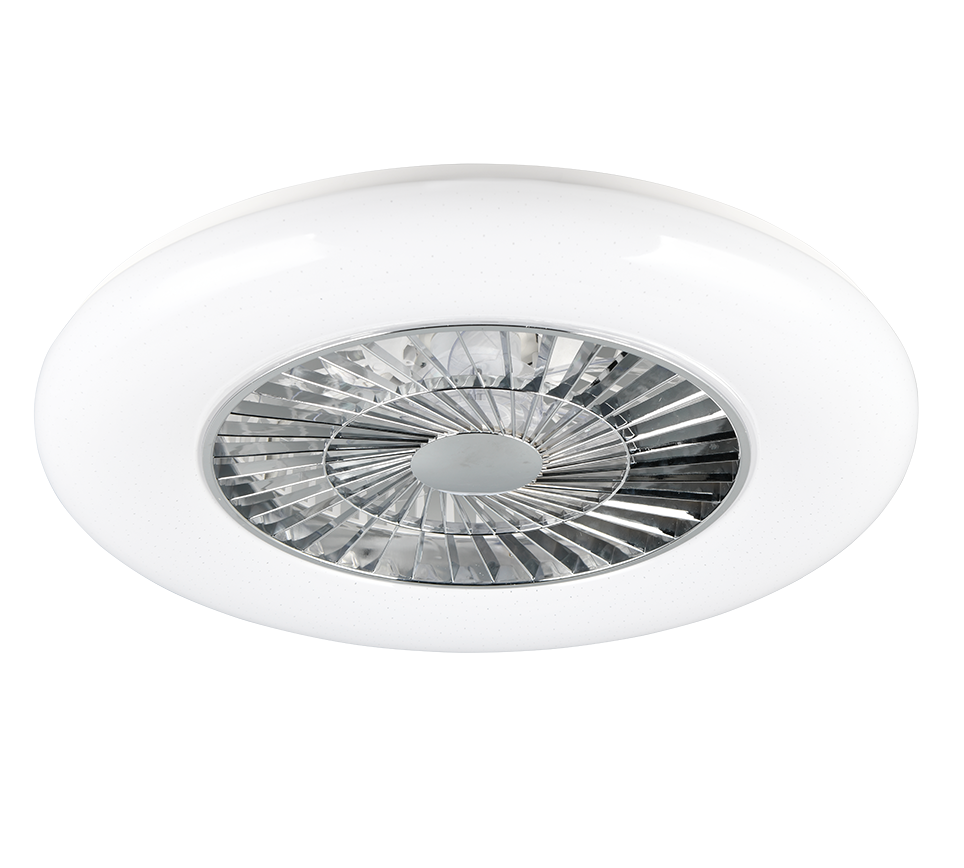 Fantiluxe Agnes Ventilador de techo, Ø58 cm, Mando a distancia, Cromo