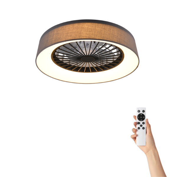 Fantiluxe Fersend Ventilador de techo, Ø48,5 cm, Mando a distancia, Gris