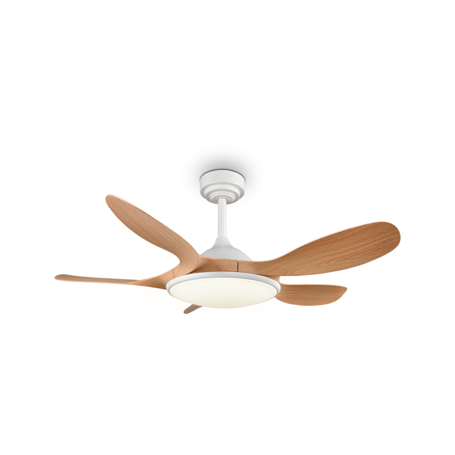 Fantiluxe Brynja Ventilador de techo, Ø108 cm, Mando a distancia, aspecto madera